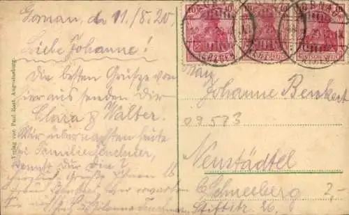 Ak Augustusburg im Erzgebirge, Gasthaus zum Schlossberg, Inh. Oskar Demmler