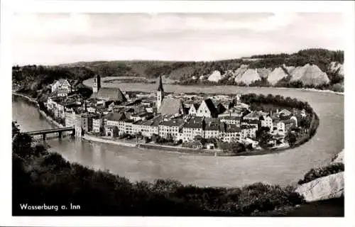 Ak Wasserburg am Inn Oberbayern, Gesamtansicht