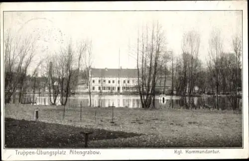 Ak Altengrabow Möckern in Sachsen Anhalt, Truppenübungsplatz, kgl. Kommandantur