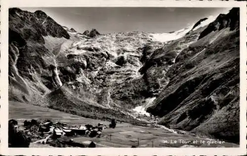 Ak Le Tour Chamonix Mont Blanc Haute Savoie, der Gletscher