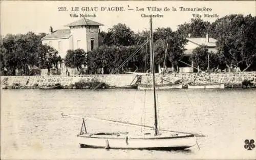 Ak Agde Hérault, Villas de la Tamarissiere, Segelboot, Villa Nektoub, Villa Mireille, Chanteclere