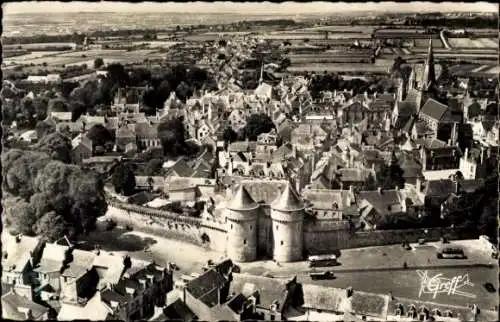 Ak Guérande Loire Atlantique, Panorama, Porte Saint-Miohel, Stadt