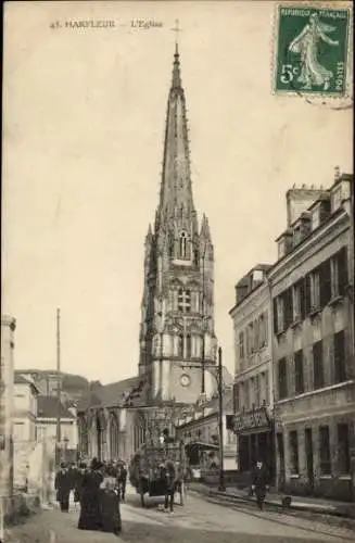 Ak Harfleur Seine-Maritime, Kirche