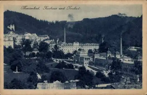 Ak Mariánské Lázně Marienbad Region Karlsbad, Kurhaus, Neubad