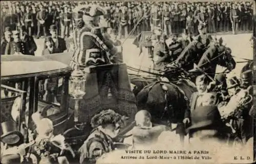 Ak Paris, Visite du Lord Maire, Hotel de Ville