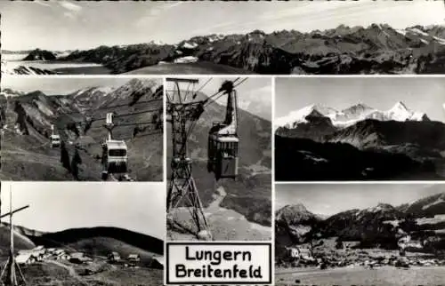 Ak Lungern Kanton Obwalden, Breitenfeld, Seilbahn, Berge, Kreuz