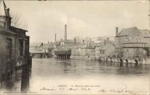 Ak Sedan Ardennes, La Meuse vers Gaulier