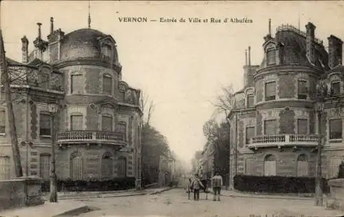 Ak Vernon Eure, Stadteingang, Rue d’Albufera