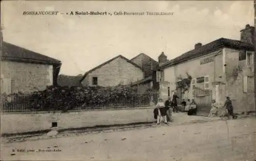 Ak Bossancourt Aubé, In Saint Hubert, Café-Restaurant Thieblemont