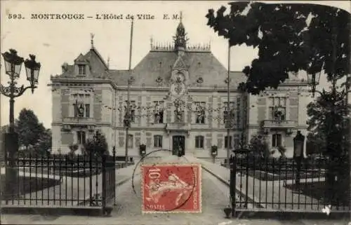 Ak Montrouge Hauts de Seine, Rathaus