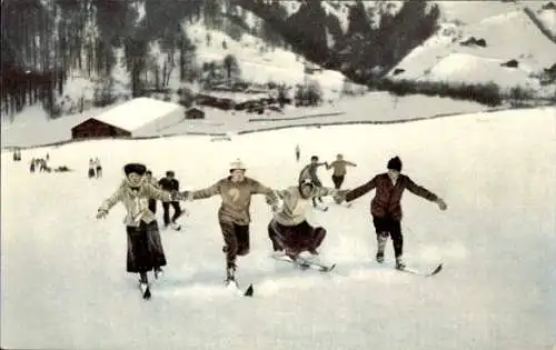 Ak Wintersport in den Alpen, Skiläufer