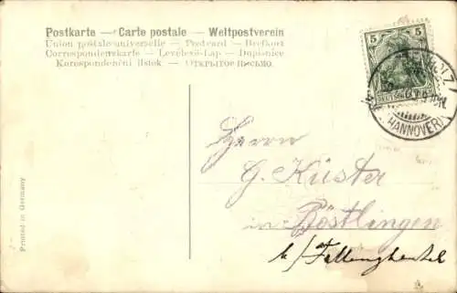 Präge Ak Glückwunsch Neujahr, Jahreszahl 1910