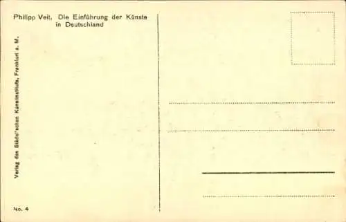 Künstler Ak Veit, Philipp, Die Einführung der Künste in Deutschland