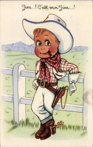 Künstler Ak Jim...! Ich bin es, Jim, Cowboy