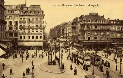 Ak Brüssel Brüssel, Boulevard Anspach