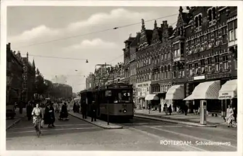 Ak Rotterdam Südholland Niederlande, Schledamseweg, Straßenbahn