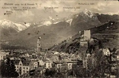 Ak Meran Merano Südtirol, Panorama verso Val di Venosta