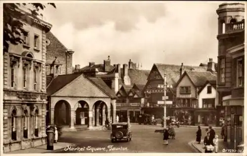 Ak Taunton Südwestengland, Marktplatz