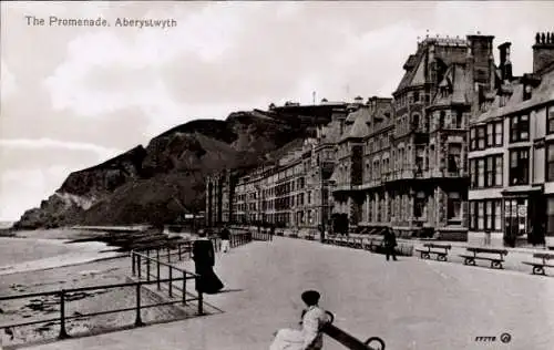 Ak Aberystwyth Wales, Promenade