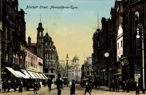 Ak Newcastle upon Tyne Nordostengland, Blackett Street