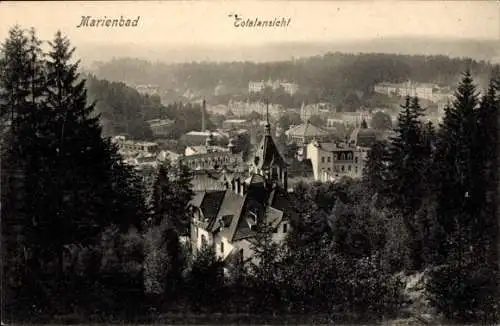 Ak Mariánské Lázně Marienbad Region Karlsbad, Gesamtansicht