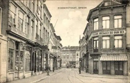 Ak Breda Nordbrabant Niederlande, Ridderstraat, Koffiehuis