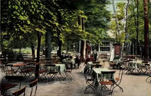 Ak Hamburg Nord Groß-Borstel, Gruß vom Borsteler Jäger, Terrasse