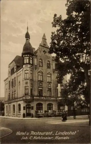 Ak Hameln an der Weser Niedersachsen, Hotel und Restaurant Lindenhof