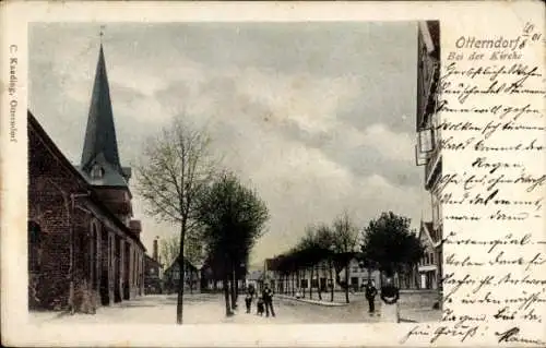 Ak Otterndorf an der Niederelbe, Bei der Kirche