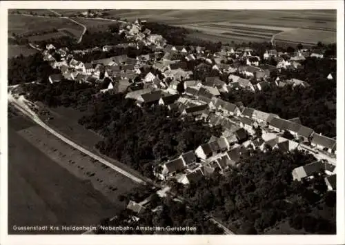 Ak Gussenstadt Gerstetten Heidenheim an der Brenz Baden Württemberg, Fliegeraufnahme