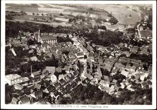 Ak Beerfelden Oberzent im Odenwald, Fliegeraufnahme