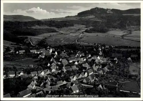 Ak Schörzingen Schömberg im Zollernalbkreis, Oberhohenberg, Fliegeraufnahme