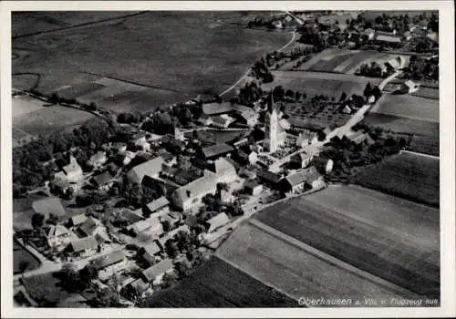 Ak Oberhausen an der Vils Reisbach in Niederbayern, Fliegeraufnahme