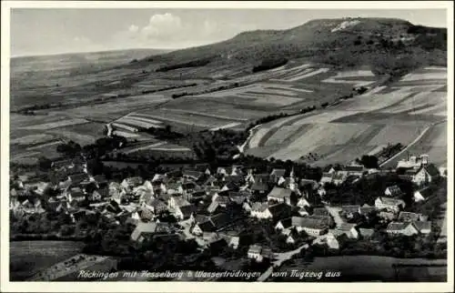 Ak Röckingen in Mittelfranken, Hesselberg, Fliegeraufnahme