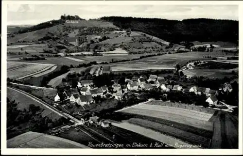 Ak Rauenbretzingen Rauhenbretzingen Michelbach an der Bilz Württemberg, Fliegeraufnahme, Einkorn