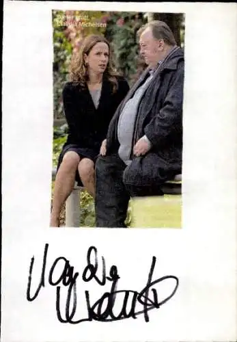 Ak Schauspieler Claudia Michelsen und Dieter Pfaff, Portrait, Autogramm