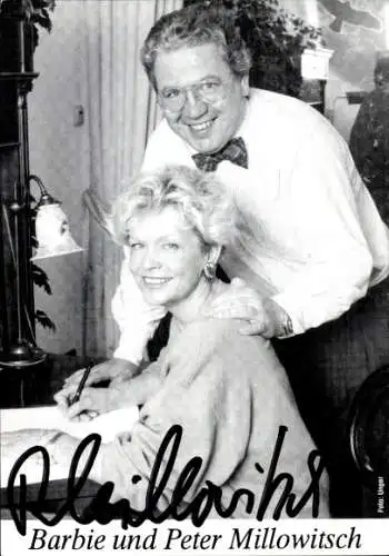 Ak Schauspieler Peter und Barbie Millowitsch, Portrait, Autogramm