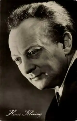 Ak Schauspieler Hans Klering, Portrait