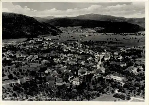 Ak Maulburg im Wiesental Südschwarzwald, Fliegeraufnahme