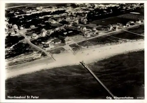 Ak Nordseebad Sankt Peter Ording, Fliegeraufnahme