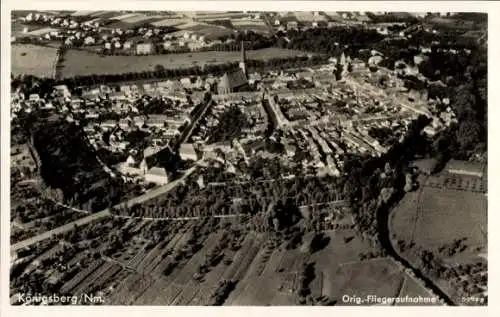 Ak Königsberg in Bayern Unterfranken, Fliegeraufnahme