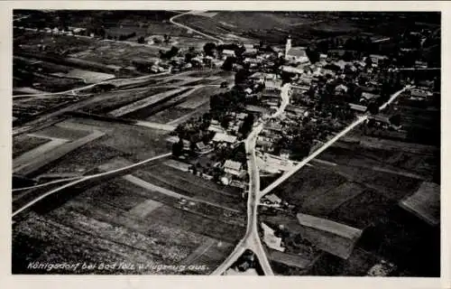 Ak Königsdorf in Oberbayern, Fliegeraufnahme