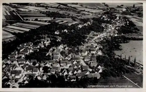 Ak Langenbeutingen Langenbrettach in Würtemberg, Fliegeraufnahme