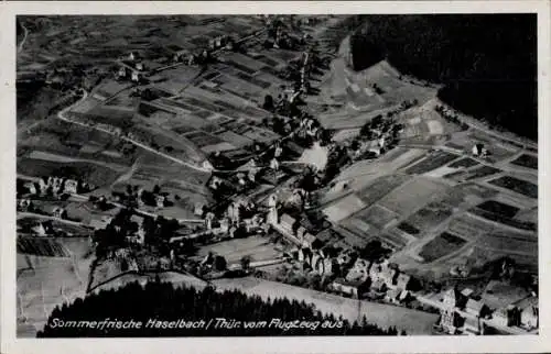 Ak Haselbach bei Altenburg Thüringen, Fliegeraufnahme