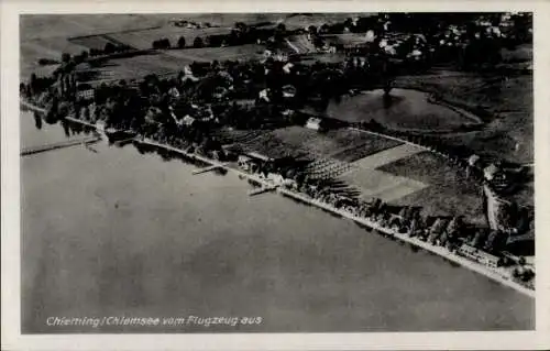 Ak Chieming am Chiemsee Oberbayern, Fliegeraufnahme