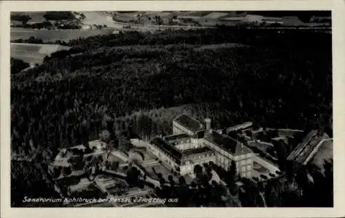 Ak Kohlbruck Passau in Niederbayern, Fliegeraufnahme, Sanatorium