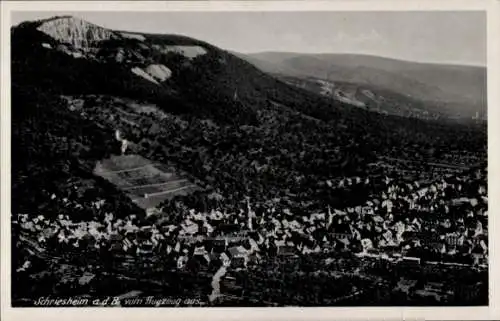 Ak Schriesheim an der Bergstraße, Fliegeraufnahme