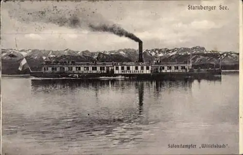 Ak Starnberger See, Salondampfer Wittelsbach