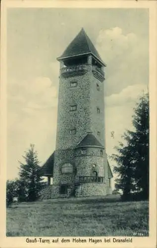 Ak Dransfeld, Hoher Hagen, Gaußturm