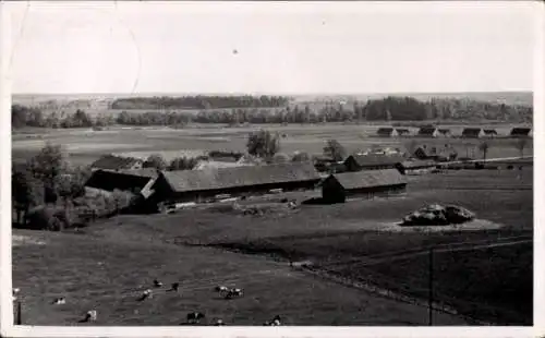 Foto Ak Nesterow Stallupönen Ebenrode Ostpreußen, Teilansicht, Gehöft, Landschaft